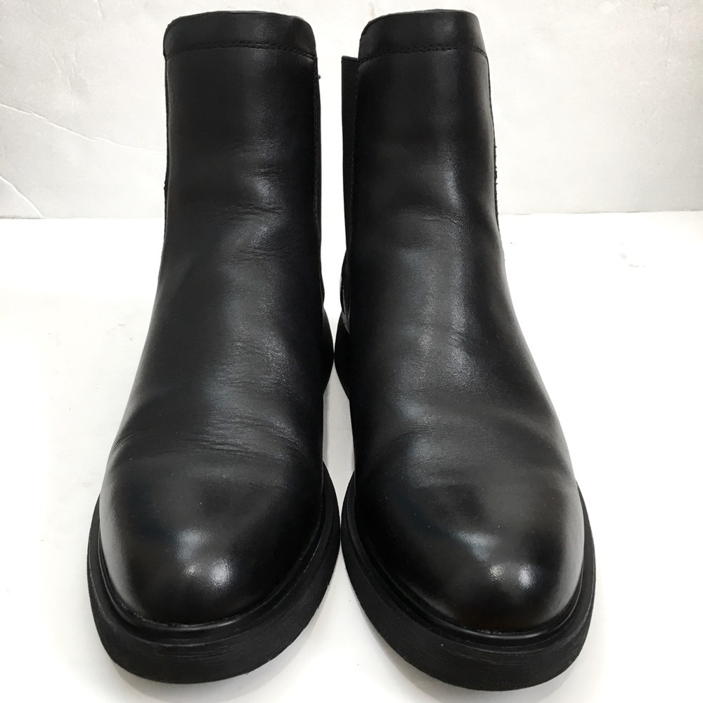 Franco Sarto Brood Black Leather Chelsea Pull On Ankle Boots - Picture 3 of 14